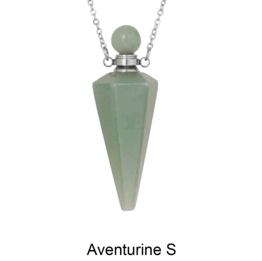 Aventurine Bottle Necklace